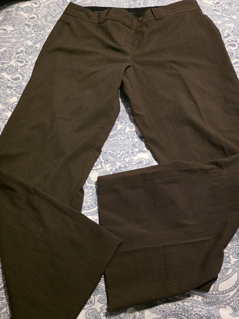 4/$70 Deal! Unlisted Brand Brown Pinstripe Dress Pants With Wide Legs